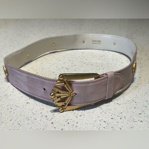Escada pink suede gold belt
